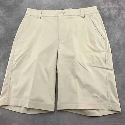 PUMA Shorts Men 32 Tan Golf Chino Solid Tech Lightweight Casual Sport NWT • $23.97
