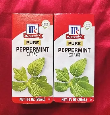 2 Pack- McCormick Pure Peppermint Extract - 1 Oz. Expiration 2027. Free Shipping • $7.59