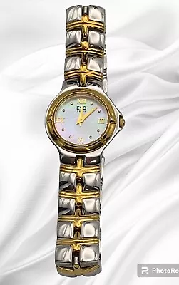 ESQ Movado Ladies Watch Swiss Mother-Of-Pearl Dial 2-tone Water Resistant EUC • $69.57