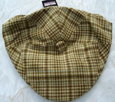 Green Macahel Flat Cap Peak Country Hat Peaky Blinder - Various Sizes S M L  • £6.99