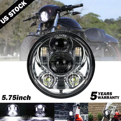 5.75'' 5-3/4'' Round LED Projector Headlight For Honda VTX1300 C R S VTX1800F3 • $29.99