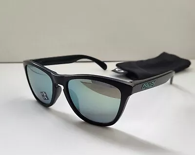 Oakley FROGSKINS Matte Black / Emerald Iridium POLARIZED Sunglasses Holbrook  • $129