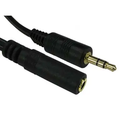 15m AUX Headphone Extension Cable 3.5mm Jack Male To Female Audio Lead Earphone • £5.39