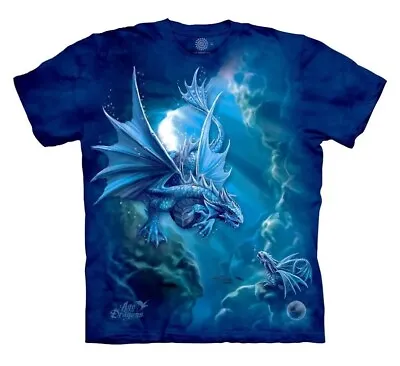 Sea Dragon Aqua Water Legendary Magical The Mountain Blue Cotton T-Shirt S-4X • $33.96