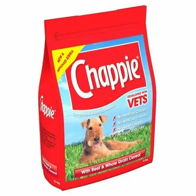 Chappie Complete Dog Food Beef Cereal Dry 3Kg Complete Balanced Vet Approved • £16.64