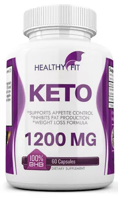 KETO BHB 1200mg PURE Ketone FAT BURNER RAPID Weight Loss Diet Pills Ketosis  • $6.95