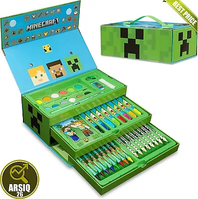 £24.55 • Buy Minecraft Art Set - Colouring Sets For Children, Art Supplies For Kids