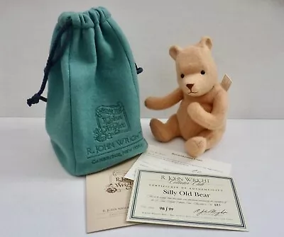 1998 NEW In Wool Bag R JOHN WRIGHT  'Silly Old Bear' Winnie The POOH Mohair • $320