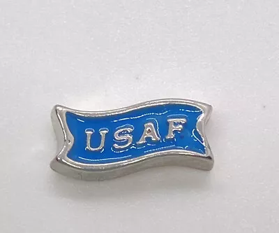 Origami Owl USAF Air Force Charm Blue Silver Flag Banner Military • $4.99