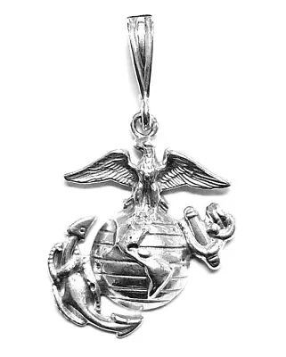 New! Marine Corps .925 Sterling Silver Pendant • $59.99