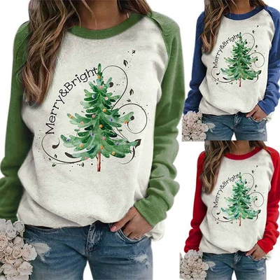 $28.65 • Buy Explosive Contrast Color Christmas Tree Sweater For Womens