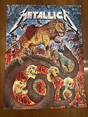 METALLICA Lion Snake Poster By Zeb Love Signed 206/500 • $50