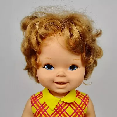 Vintage Doll Mattel 1967 Baby First Step Red Hair Original Dress Doesn't Walk • $34.99