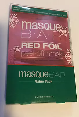 Masque Bar Set Of 3 Peel Off Masks - Blue Red And Holographic Masks  • $5.57