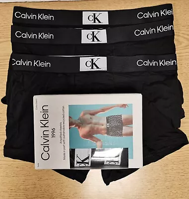 Calvin Klein 1996 Men's Boxers Shorts 3 Pack Trunks Underwear 100% Genuine • £39.99