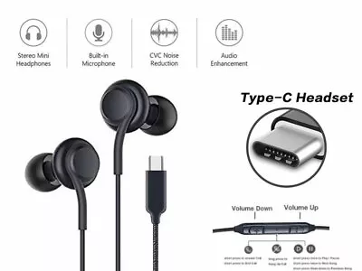 Usb-c Type C Earphones Handsfree For Samsung Galaxy S22 S22 Ultra S22+ S21 FE  • $11.35