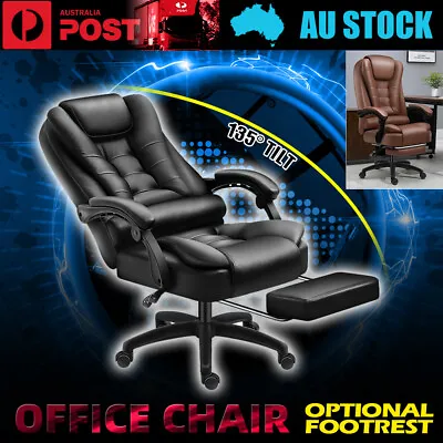 $124.98 • Buy Office Chair Executive Recliner Computer Gaming Seat Premium PU Leather NEW 