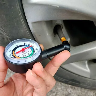 Dial Tire Gauge Metal Air Pressure Truck Auto Car Bicycle Tester Meter Accessory • $8.99