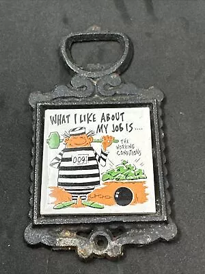 Vintage Cast Iron Bar Trivet Bottle Opener • $16.99