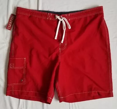 NEW Merona Men’s XL Red Swimwear Trunks Shorts Cargo Pocket Mesh Lining  • $16.50