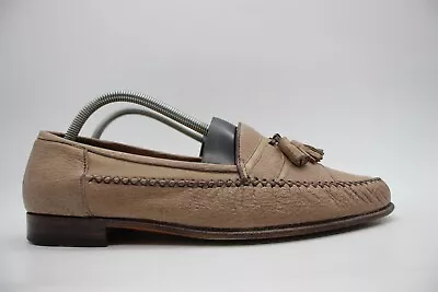 Moreschi Tassel Loafer Men's Size 9 Calfskin & Peccary Leather Taupe • $43.96