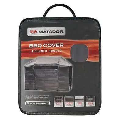 Matador XRepel Hooded BBQ Cover 4 Burner Air Ventilation Fix-N-Free Fortified  • $99.91