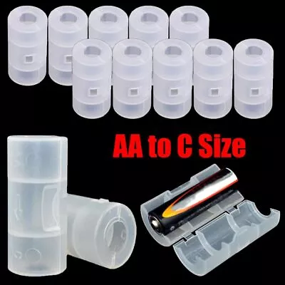 Switcher Adaptor Case Cell Battery Converter Batteries Adapter AA To C Size • $9.12