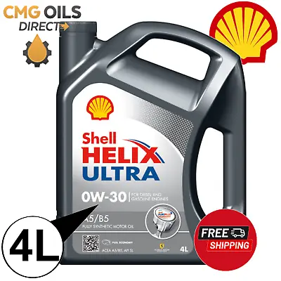 £39.99 • Buy Shell Helix Ultra Acea A5/b5 0w-30 Api Sl Fully Synthetic Motor Oil 4l