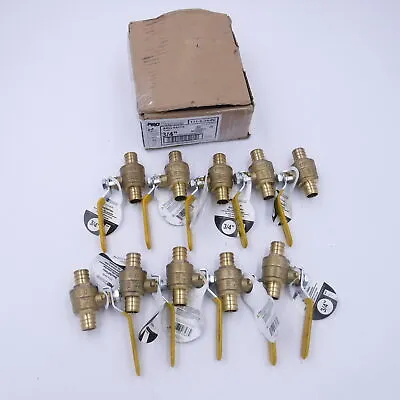 Lot Of 10 PROChannel 111-5-34-PC 3/4  PEX Ball Valves Quarter-Turn Forged Brass • $59.99