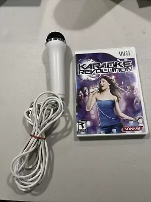 Karaoke Revolution (Nintendo Wii 2009) With Microphone Konami Tested Working • $15