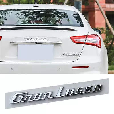 For Maserati Granlusso Silver Rear Badge Emblem Look Deck Lid Trunk Decal • $25.95