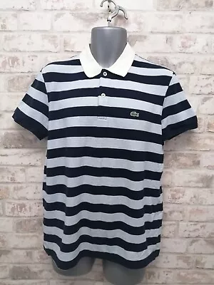  Lacoste Striped Polo T Shirt Size 5 • £18