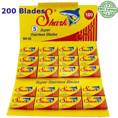 Shark Super Stainless Double Edge Razor Blades ( 200 Pieces ) • $14.50