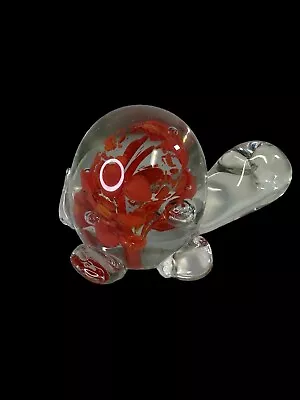 Paperweight Murano Style Turtle Orange • $16.99