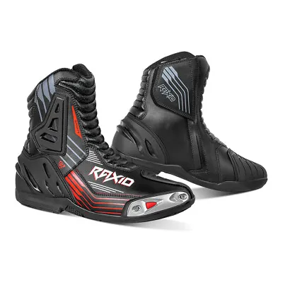 RAXID Motorcycle Boots Short Sport Racing Activa Motorbike Shoe CE/UKCA Approved • $62.11