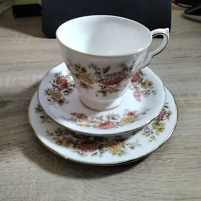 (397) Colclough Bone China  Amanda  Pattern Trio Set (cup Saucer Side Plate.) • £3.50