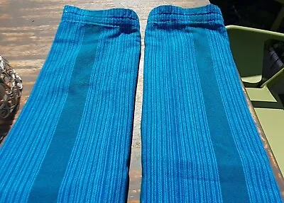 £34.99 • Buy Retro Vintage 70's Teal Blue/Green/Turquoise Curtains Lined Curtains (Pair)