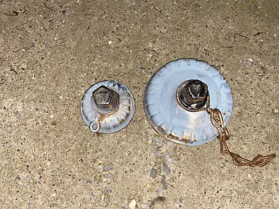 $55 • Buy Matching Set Of Vintage N.y.c. Fire Hydrant Caps (1) Large (1) Small W/chain