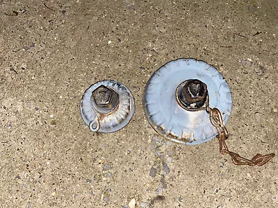 Matching Set Of Vintage N.y.c. Fire Hydrant Caps (1) Large (1) Small W/chain • $25