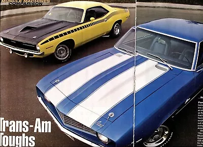 1969 CHEVROLET CAMARO Z/28 & 1970 PLYMOUTH BARRACUDA AAR 6 Page COLOR Article • $6