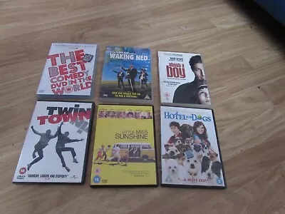 6 Comedy Themed Movies/dvds Waking Ned/about A Boy/twin Town/miss Sunshine • £9