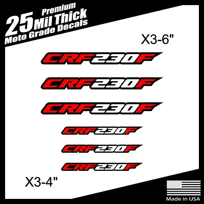 CRF230F Decals Thick Moto Grade Material FREE SHIPPING!! • $20