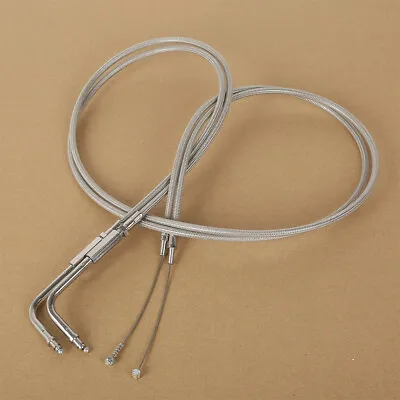 120cm 48   Braided Throttle Cable Fit For Harley Sportster XL 883 XL1200 • $35