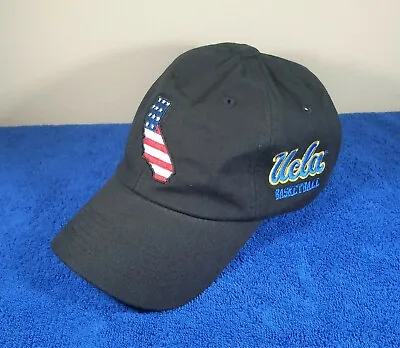 UCLA Bruins Basketball Adjustable Black Hat Cap W/CA State Outline US Flag SGA • $6.99