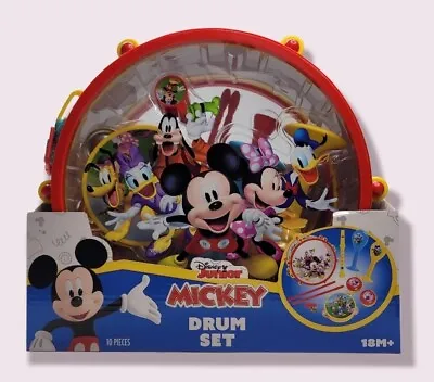 Disney Junior Drum Set Mickey Mouse 10 Piece Party Band Musical Instruments New  • $19.95