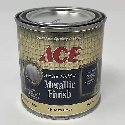 Ace Artistic Finishes 198A125 Metallic Finish Brass Solvent-Based Paint 1/2 Pt. • $4.11