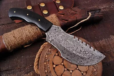 Handmade Damascus Steel Jim Bowie Knife 55-60 HRC Hard LIMITED EDITION Hunting • $44.99