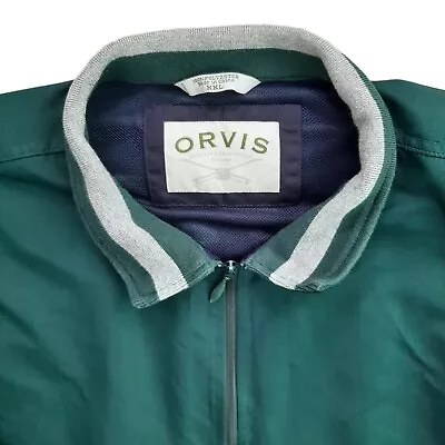  Orvis Mens Golf Jacket Size XXL Vtg 1/4 Zip Pullover Breathable Mesh Lining 2XL • $65.72