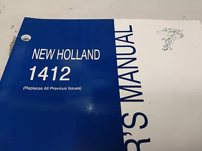 2000 NEW HOLLAND 1412 MOWER CONDITIONER Factory Operators Manual  • $19.95