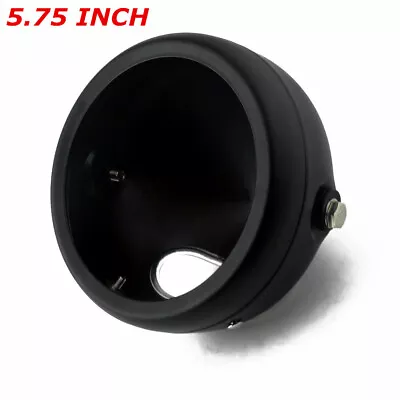 Black Motorcycle 5.75  5-3/4 LED Round Headlight Shell Bucket Housing For Motor • $18.76